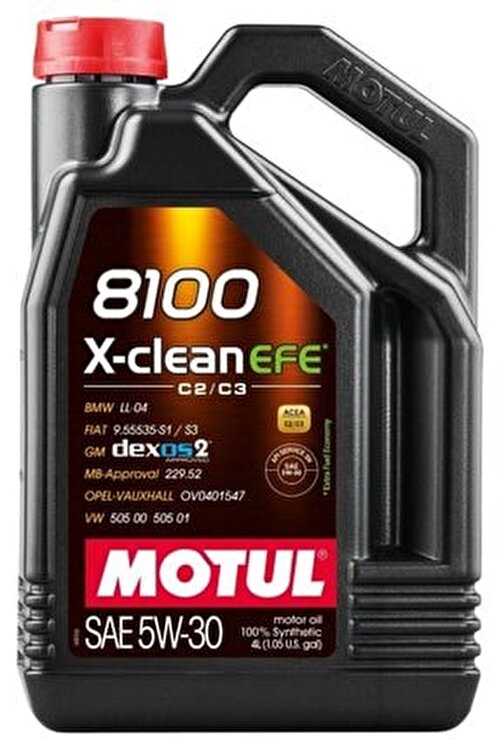 Motor Yağı 5W30 8100 X-Clean Efe Dexos 2 5W30 4 L Motul