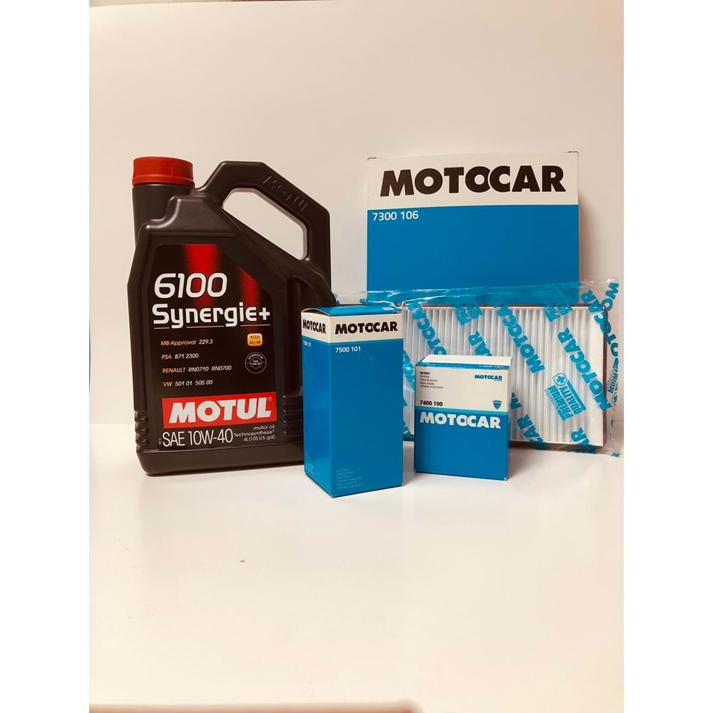 OPEL Astra F 1.4 1992 - 1998 Arası Benzinli Bakım Set Motul 10W40 Yağ Motocar Filtre