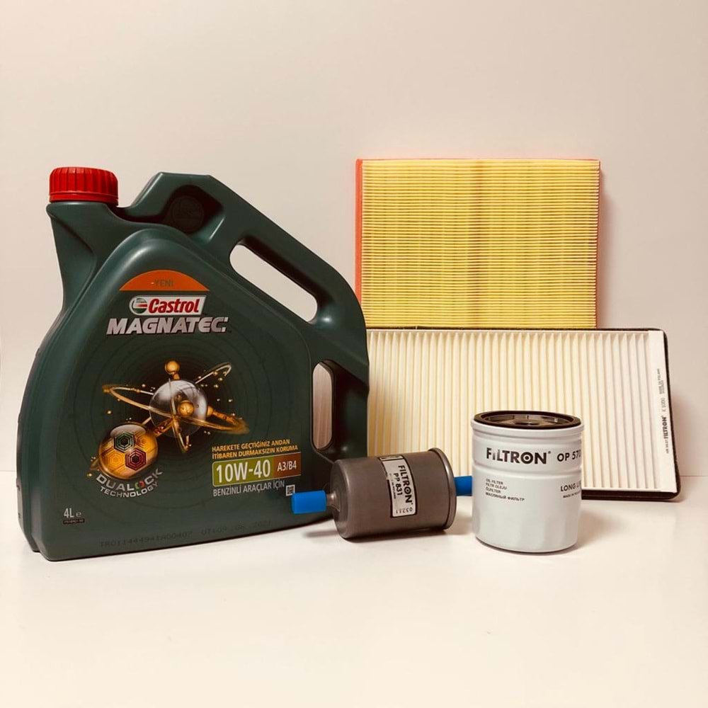 OPEL Astra F 1.4 1992 - 1998 Arası Benzinli Bakım Set Castrol 10W40 Yağ Filtron Filtre