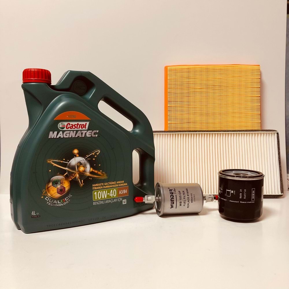 OPEL Astra F 1.4 1992 - 1998 Arası Benzinli Bakım Set Castrol 10W40 Yağ Wunder Filtre