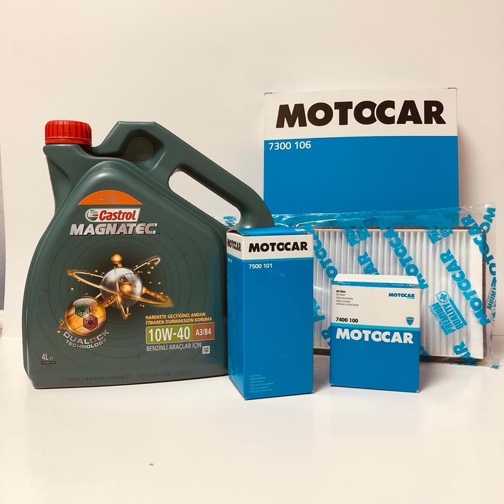 OPEL Astra F 1.6 1992 - 1998 Arası Benzinli Bakım Set Castrol 10W40 Yağ Motocar Filtre