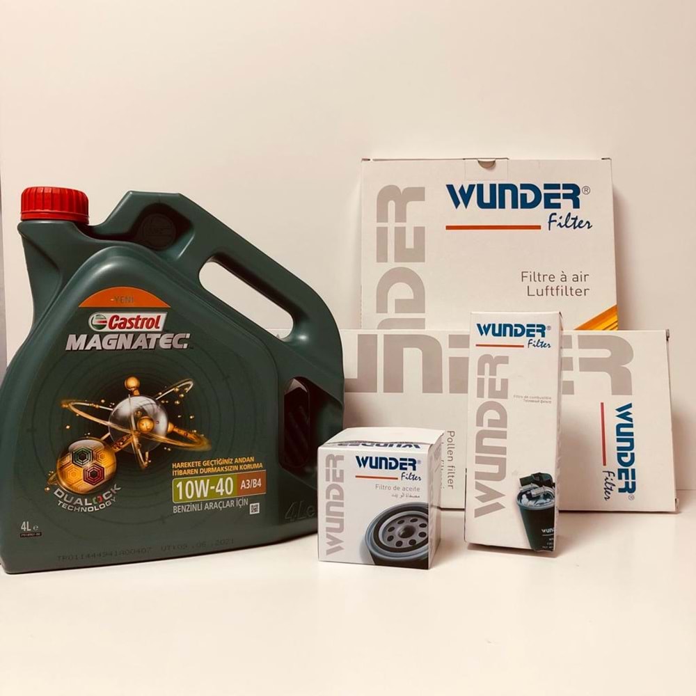 OPEL Astra F 1.6 1992 - 1998 Arası Benzinli Bakım Set Castrol 10W40 Yağ Wunder Filtre