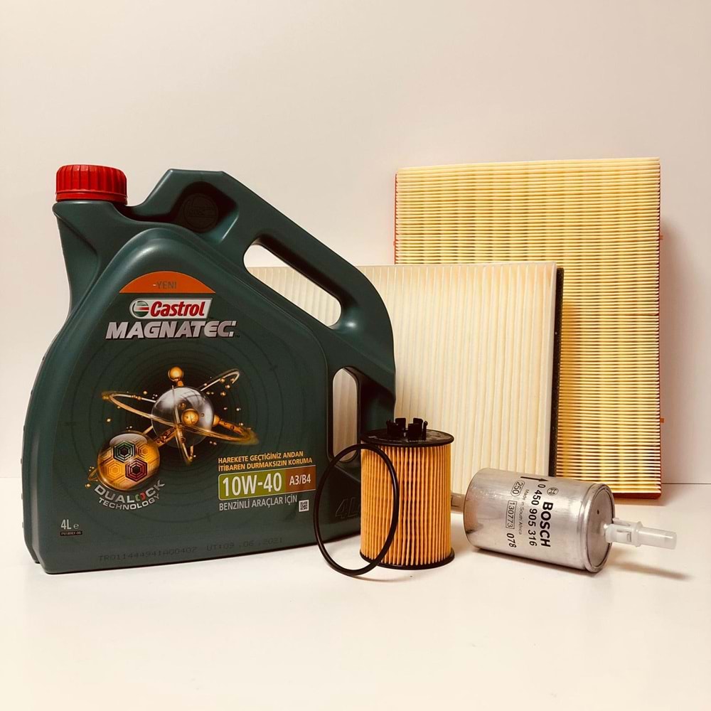 OPEL Astra G 1.4 1998 - 2010 Arası Benzinli Bakım Set Castrol 10W40 Yağ Bosch Filtre