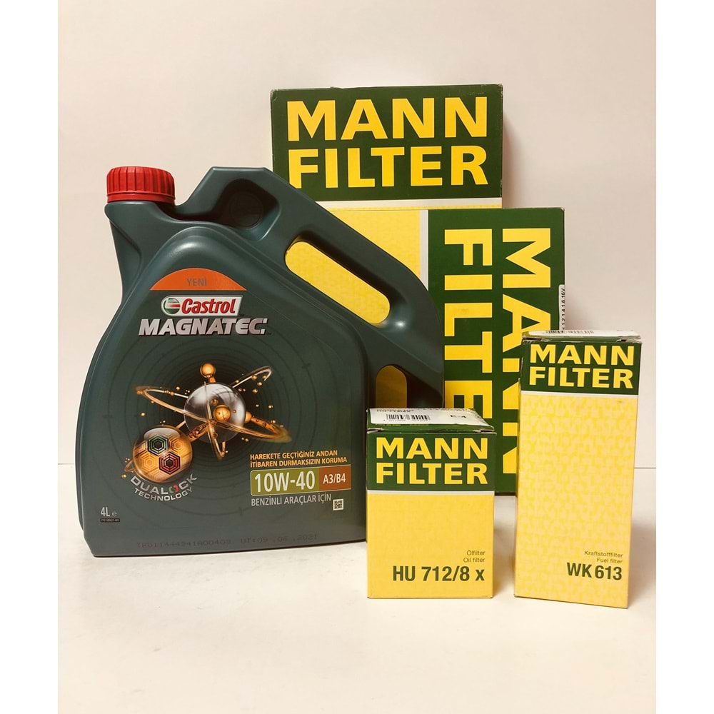OPEL Astra G 1.4 1998 - 2010 Arası Benzinli Bakım Set Castrol 10W40 Yağ Mann Filtre