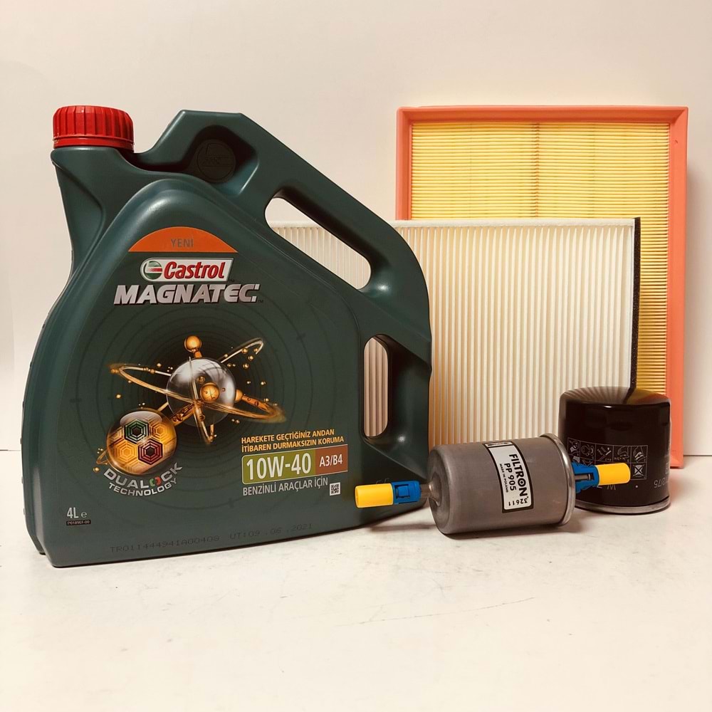 OPEL Astra G 1.6 1998 - 2010 Arası Benzinli Bakım Set Castrol 10W40 Yağ Filtron Filtre
