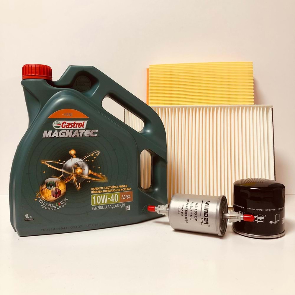 OPEL Astra G 1.6 1998 - 2010 Arası Benzinli Bakım Set Castrol 10W40 Yağ Wunder Filtre
