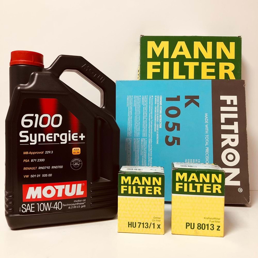 OPEL Astra G 1.7 1998 - 2010 Arası Dizel Bakım Set Motul 10W40 Yağ Mann Filtre