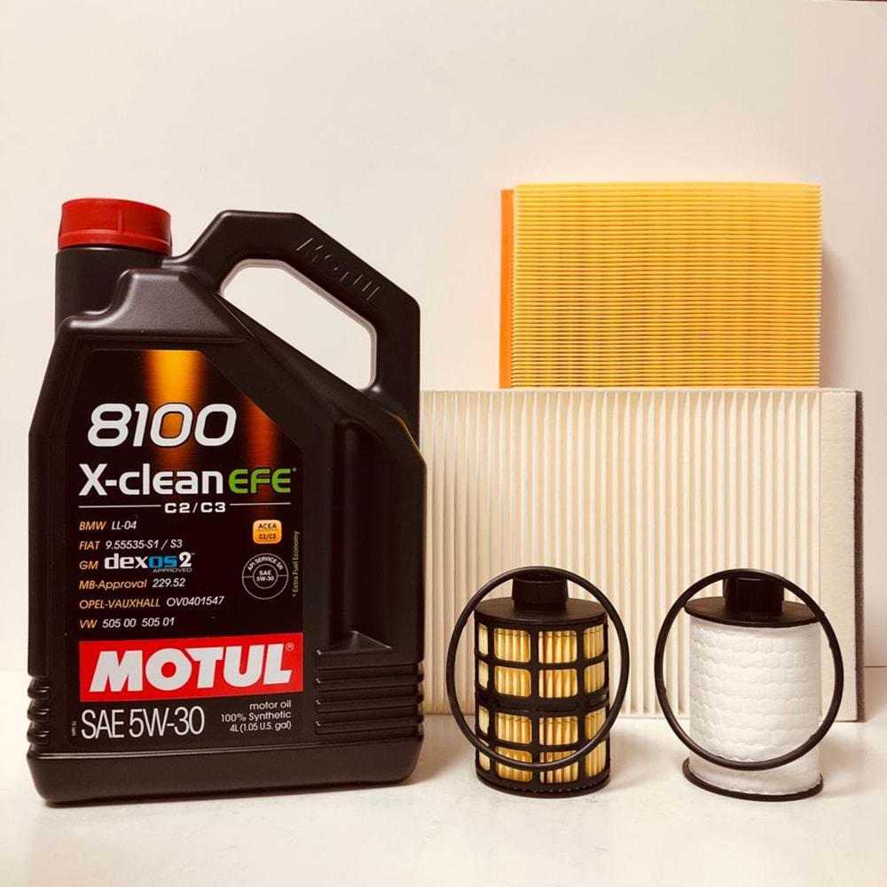 OPEL Astra H 1.4 2004 - 2014 Arası Benzin Bakım Set Motul 5W30 Yağ Wunder Filtre