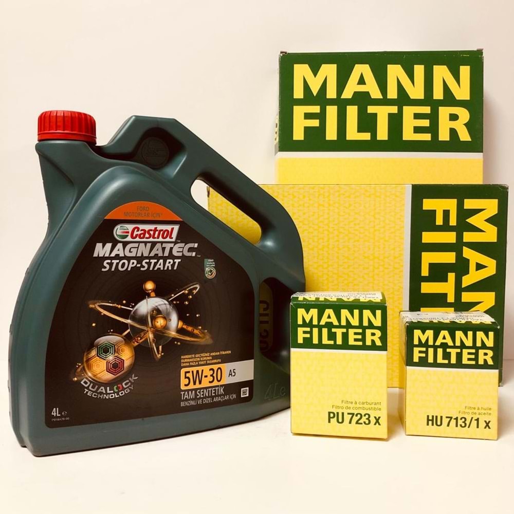 OPEL Astra H 1.4 2004 - 2014 Arası Benzin Bakım Set Castrol 5W30 Yağ Mann Filtre