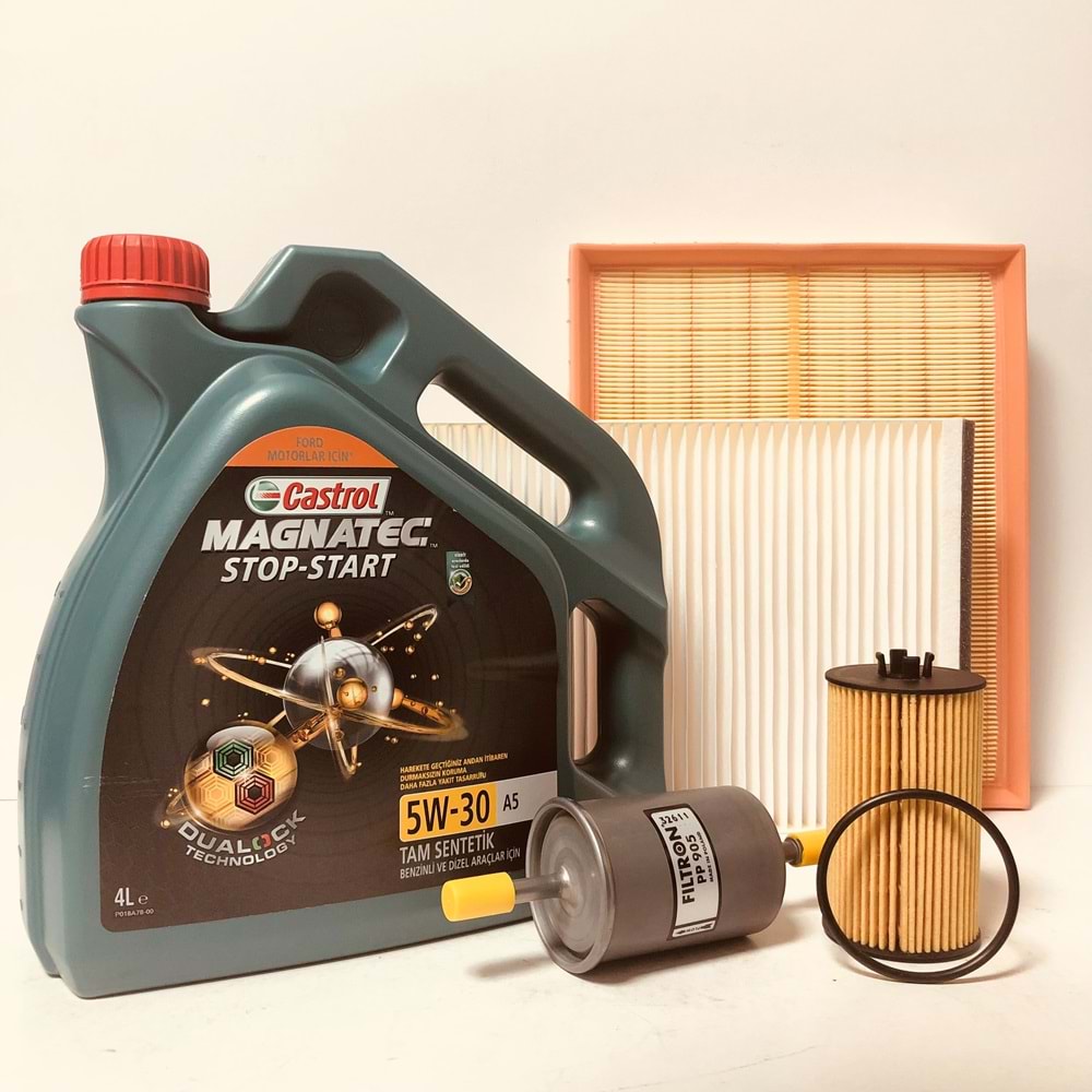 OPEL Astra H 1.6 2004 - 2014 Arası Benzin Bakım Set Castrol 5W30 Yağ Filtron Filtre