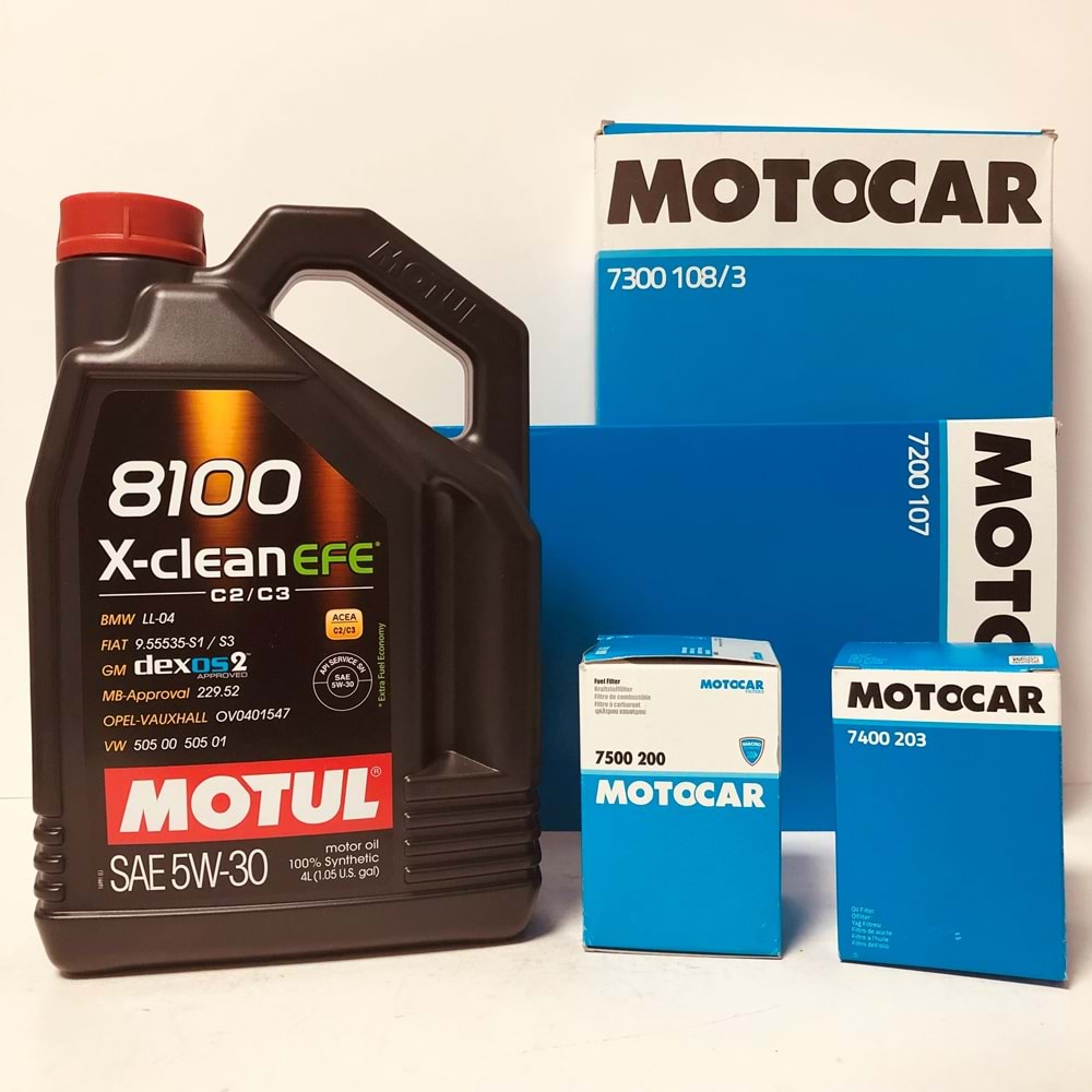 OPEL Astra H 1.7 2004 - 2014 Arası Dizel Bakım Set Motul 5W30 Yağ Motocar Filtre