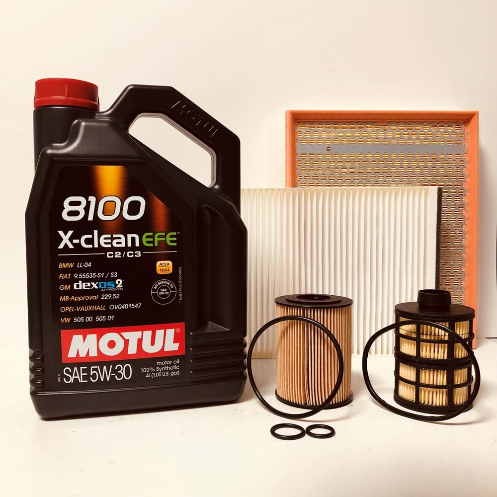 OPEL Astra H 1.7 2004 - 2014 Arası Dizel Bakım Set Motul 5W30 Yağ Motocar Filtre