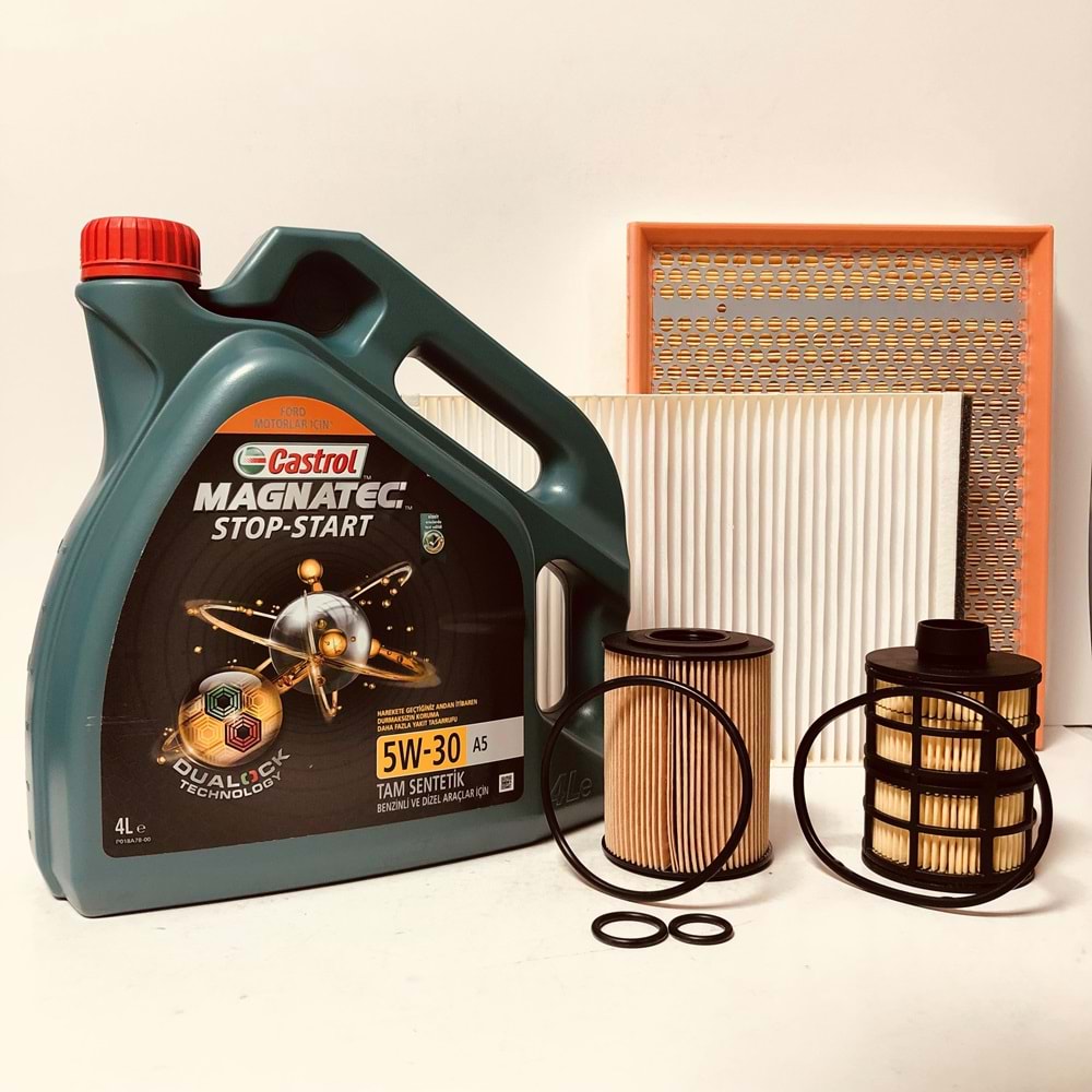 OPEL Astra H 1.7 2004 - 2014 Arası Dizel Bakım Set Castrol 5W30 Yağ Filtron Filtre