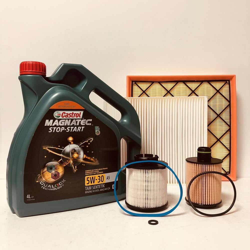 OPEL Astra J 1.3 2010 - 2019 Arası Dizel Bakım Set Castrol 5W30 Yağ Motocar Filtre
