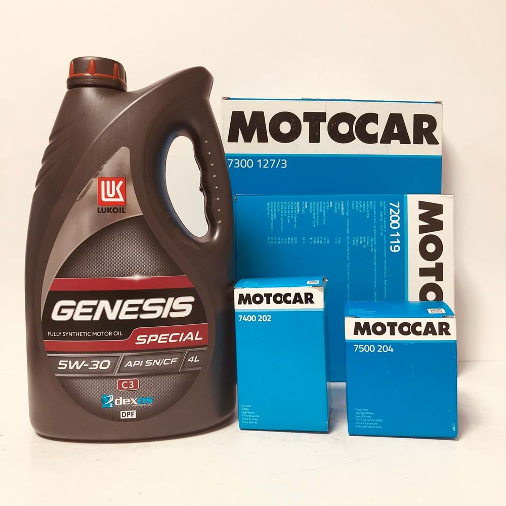 OPEL Astra J 1.3 2010 - 2019 Arası Dizel Bakım Set Lukoil 5W30 Yağ Motocar Filtre