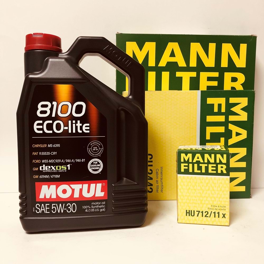 OPEL Astra J 1.4 2010 - 2019 Arası Benzinli Bakım Set Motul 5W30 Yağ Mann Filtre