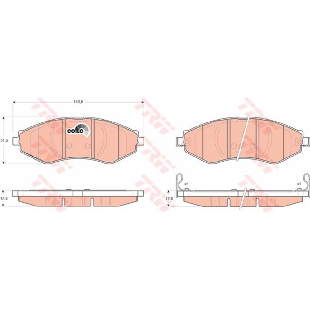 FREN BALATASI ÖN LACETTİ REZZO NUBİRA 03-10 -TRW-