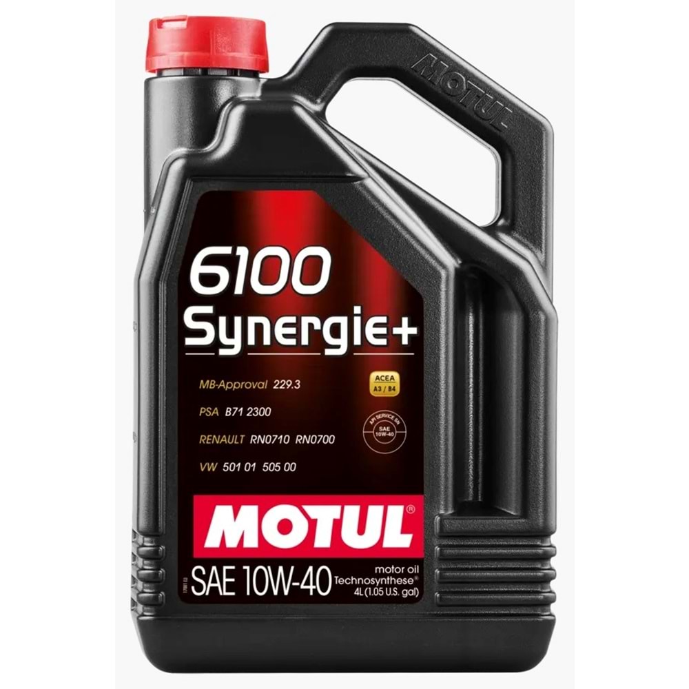 MOTOR YAĞI MOTUL 10W40 6100 SYNERGİE+ 10W40 4 L -MOTUL-