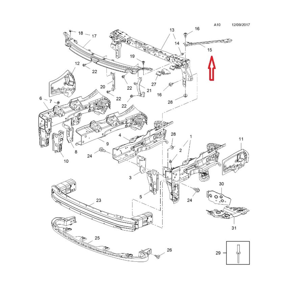 UZATMA TRAVERS ASTRA K (ÖN ÜST SOL) ( A10-15 ) -GM-