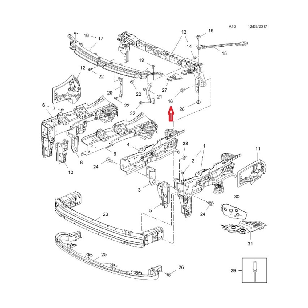 CİVATA ÖN TRAVERS ASTRA K M8 X 20 -GM- ( A10-16 )