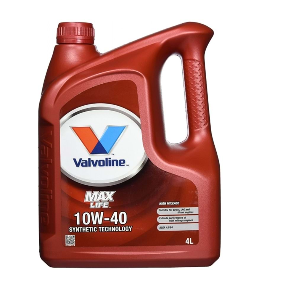 MOTOR YAĞI 10W40 MAX LIFE 4 L -VALVOLİNE-