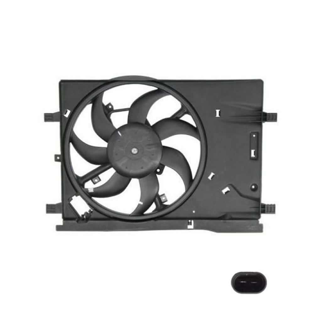 RADYATÖR FAN MOTOR VE DAVLUMBAZI KOMPLE CORSA D 2 FİŞLİ -KALE-