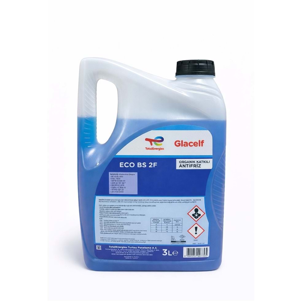 ANTİFRİZ 3LT MAVİ ORGANIK GLACELF ECO BS -TOTAL-