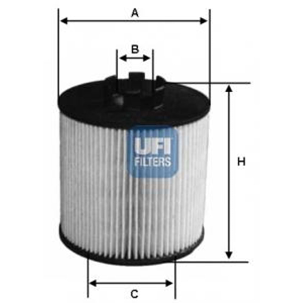 YAĞ FİLTRESİ ASTRA H J CORSA D 1.2 1.4 1.6 04- -UFI-