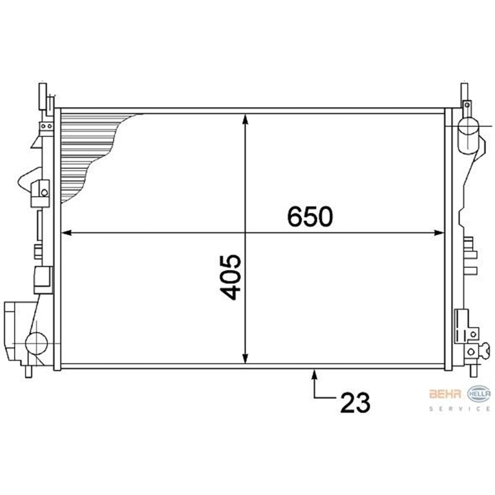 SU RADYATÖRÜ VECTRA C 1.6 1.8 16V (Z MOTOR) (M/AC/BR) -METTE-