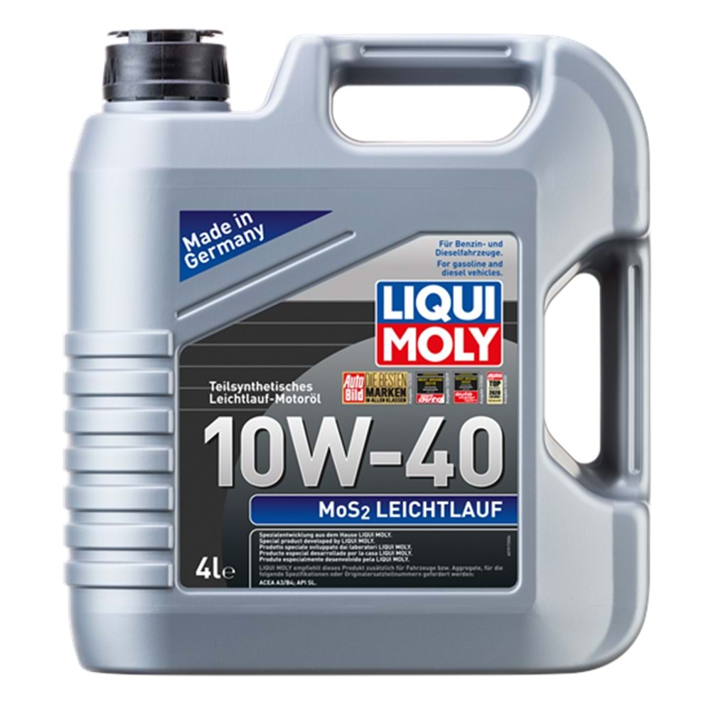 MOTOR YAĞI LIQUI MOLY 10W40 MoS2 LEICHTFLAUF 4 LİTRE -LIQUIMOLY-