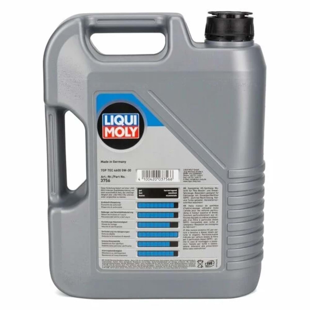 MOTOR YAĞI LIQUIMOLY 5W30 TOP TECH 4600 DEXOS II 5 LT -LIQUIMOLY-