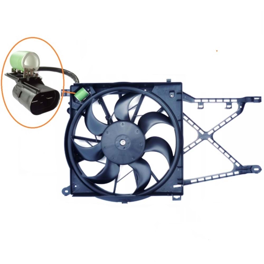 RADYATÖR FAN MOTORU VE DAVLUMBAZI KOMPLE ASTRA F VECTRA A 2 FİŞLİ - -METTE-