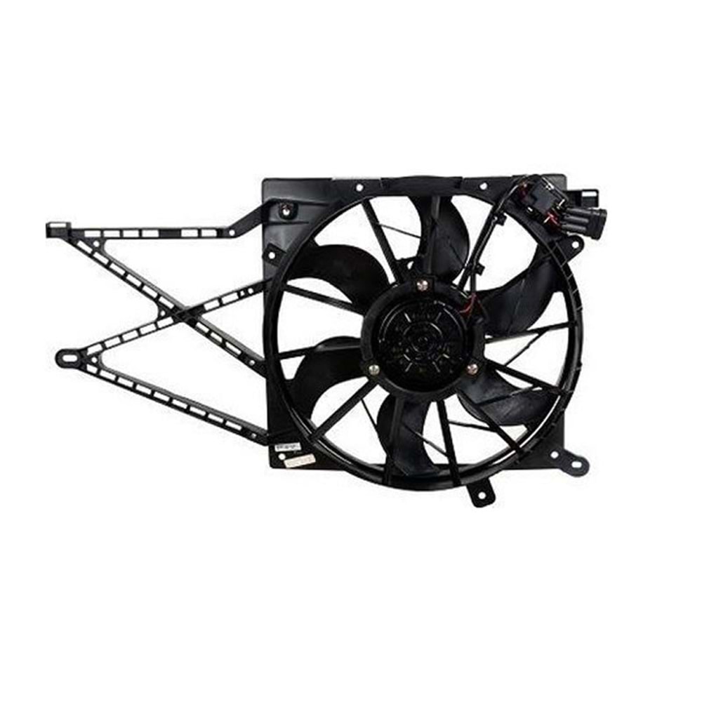 RADYATÖR FAN MOTORU VE DAVLUMBAZI KOMPLE ASTRA G (3 FİŞLİ REZİSTANSLI) 98-01 -WISCO-