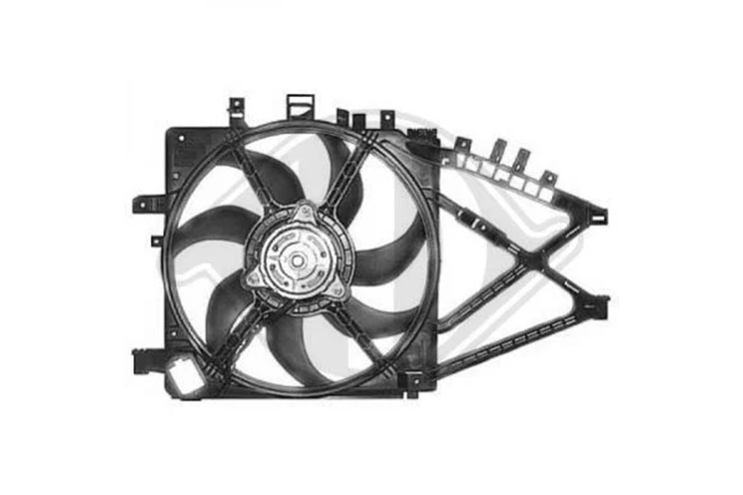 RADYATÖR FAN MOTOR VE DAVLUMBAZI KOMPLE CORSA C COMBO C 1.3 Y17DTL 3 FİŞLİ REZİSDANSLI -WINPOWER-