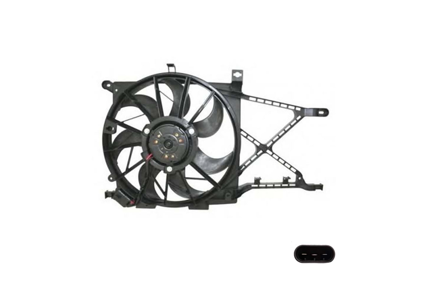 RADYATÖR FAN MOTOR VE DAVLUMBAZI KOMPLE ASTRA G 3 FİŞLİ REZİSDANSLI -MGA-