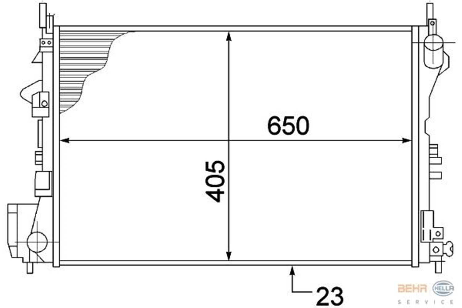 SU RADYATÖRÜ VECTRA C 1.6 1.8 16V (Z MOTOR) (M/AC/BR) -METTE-