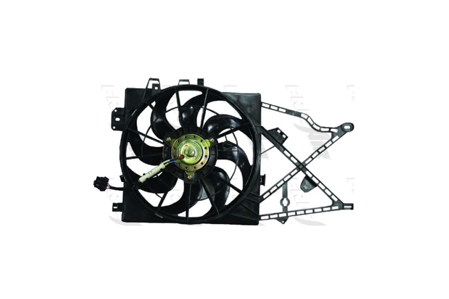 RADYATÖR FAN MOTOR VE DAVLUMBAZI KOMPLE VECTRA B 3 FİŞLİ -METTE-