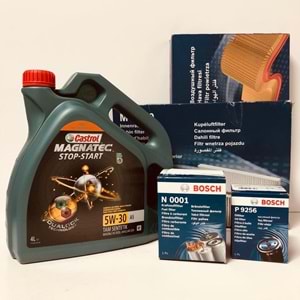 OPEL Astra H 1.4 2004 - 2014 Arası Benzin Bakım Set Castrol 5W30 Yağ Bosch Filtre