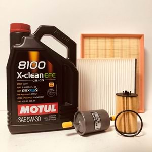 OPEL Astra H 1.6 2004 - 2014 Arası Benzin Bakım Set Motul 5W30 Yağ Filtron Filtre