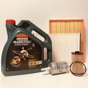 OPEL Astra H 1.6 2004 - 2014 Arası Benzin Bakım Set Castrol 5W30 Yağ Bosch Filtre