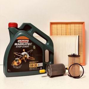 OPEL Astra H 1.6 2004 - 2014 Arası Benzin Bakım Set Castrol 5W30 Yağ Mann Filtre