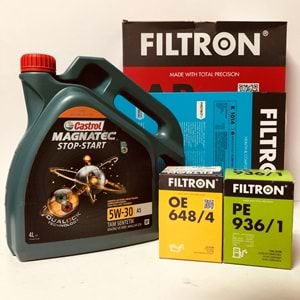 OPEL Astra H 1.7 2004 - 2014 Arası Dizel Bakım Set Castrol 5W30 Yağ Filtron Filtre