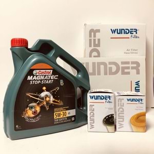 OPEL Astra H 1.7 2004 - 2014 Arası Dizel Bakım Set Castrol 5W30 Yağ Wunder Filtre