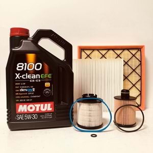 OPEL Astra J 1.3 2010 - 2019 Arası Dizel Bakım Set Motul 5W30 Yağ Mann Filtre
