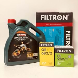 OPEL Astra J 1.3 2010 - 2019 Arası Dizel Bakım Set Castrol 5W30 Yağ Filtron Filtre