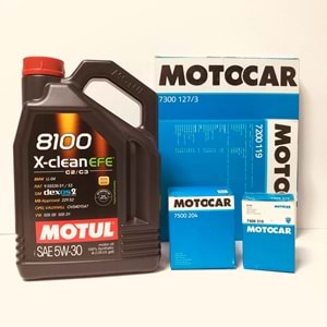OPEL Astra J 1.6 2010 - 2019 Arası Benzinli Bakım Set Motul 5W30 Yağ Motocar Filtre