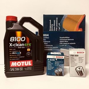 OPEL Astra J 1.6 2010 - 2019 Arası Benzinli Bakım Set Motul 5W30 Yağ Bosch Filtre