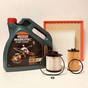 OPEL Astra J 1.6 2010 - 2019 Arası Benzinli Bakım Set Castrol 5W30 Yağ Motocar Filtre