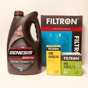 OPEL Astra J 1.6 2010 - 2019 Arası Benzinli Bakım Set Lukoil 5W30 Yağ Filtron Filtre