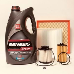 OPEL Astra J 1.6 2010 - 2019 Arası Benzinli Bakım Set Lukoil 5W30 Yağ Wunder Filtre
